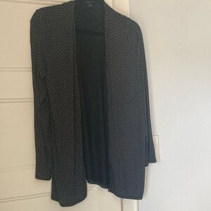 J. Jill Wearever Cream Gray and Black soft jacket